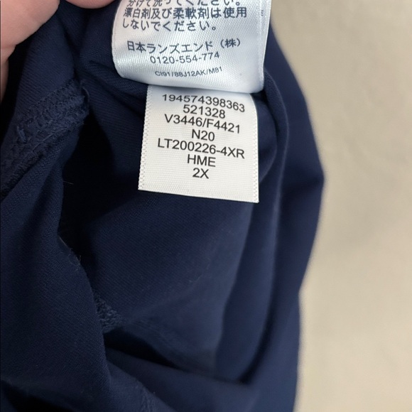 Lands End Plus Size Pull On Activewear Crop Pants Blue Women’s 2X Side Pockets - Picture 6 of 6